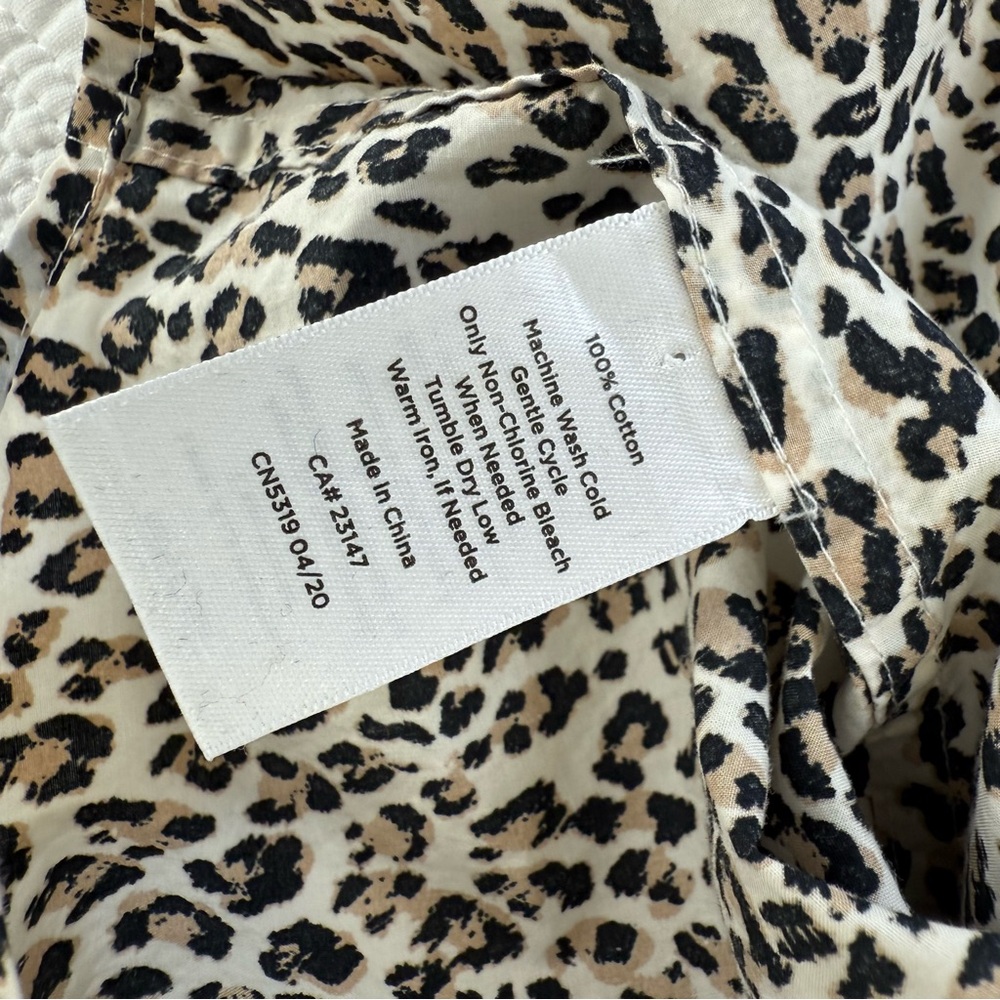 Talbots Leopard Print Modern Classic Cotton Shirt Long Sleeve Size XS - Picture 4 of 5